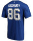 ფოტო #3 პროდუქტის Men's Nikita Kucherov Blue Tampa Bay Lightning Team Authentic Stack Name and Number T-shirt