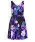 Фото #2 товара Plus Size Hydrangea Fit & Flare Dress