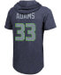 Фото #2 товара Men's Jamal Adams College Navy Seattle Seahawks Player Name Number Hoodie T-shirt
