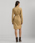 ფოტო #2 პროდუქტის Women's Belted Long-Sleeve Shirtdress