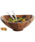 Фото #1 товара Nambe Butterfly 3 piece Wood Salad Set with Servers