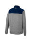 ფოტო #2 პროდუქტის Men's Gray, Navy Notre Dame Fighting Irish Putter Herringbone Full-Zip Jacket