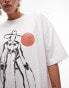 Topshop premium graphic ranch girl super oversized tee in white