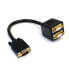 Фото #6 товара StarTech.com 1 ft VGA to 2x VGA Video Splitter Cable – M/F - 0.3 m - VGA (D-Sub) - 2 x VGA (D-Sub) - Male - Female - Black