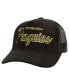 ფოტო #1 პროდუქტის Men's Black Pittsburgh Penguins Times Up Classic Script Cord Trucker Adjustable Hat