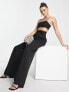 Фото #4 товара ASOS DESIGN tailored 2 in 1 cut out jumpsuit with belt in black