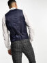 Фото #5 товара ASOS DESIGN super skinny wool mix waistcoat in grey texture check