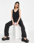 ASOS DESIGN ultimate vest with scoop neck in cotton in black - BLACK