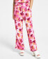 Фото #1 товара Women's Floral-Print Wide-Leg Pants, Created for Macy's