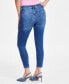 Фото #2 товара Women's Mid-Rise Embellished Skinny Jeans, Created for Macy's