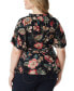 Фото #2 товара Trendy Plus Size Printed Wrap Top