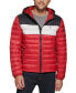 Фото #1 товара Men's Quilted Color Blocked Hooded Puffer Jacket