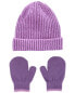 Фото #2 товара Toddler 2-Pack Beanie & Mittens 2T-4T