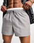 ASOS DESIGN swim shorts in short length in grey