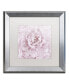 Фото #1 товара Cora Niele 'Pink Peony Flower' Matted Framed Art - 16" x 16" x 0.5"