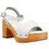 Фото #4 товара Corkys Country Club Wood Platform Womens White Casual Sandals 81-0014-WHTE