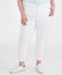 Фото #3 товара Plus Size High-Rise Cuff Capri Jeans, Created for Macy's
