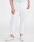 ფოტო #3 პროდუქტის Plus Size High-Rise Cuff Capri Jeans, Created for Macy's