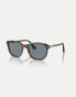 Фото #1 товара Persol po1935s rectangle sunglasses in tortoise with blue lens in caffe