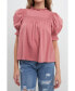 ფოტო #1 პროდუქტის Women's Smocking Yoke T-Shirt