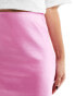 ASOS DESIGN satin bias maxi skirt in pink Розовый, 44 - фото #3