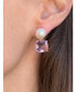 ფოტო #3 პროდუქტის Pearl and Pink Crystal Drop Earring