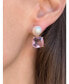 Фото #3 товара Pearl and Pink Crystal Drop Earring