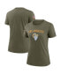 ფოტო #1 პროდუქტის Women's Olive Los Angeles Rams 2022 Salute To Service Legend T-shirt