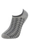 Erkek Gri Kaz Ayağı Desenli 3'Lü Patik Çorap T7193AZ21SP