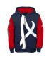 ფოტო #2 პროდუქტის Big Boys Navy, Red Atlanta Braves Postcard Full-Zip Hoodie Jacket