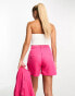 Threabdare tailored shorts co-ord in pink