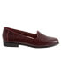 Фото #1 товара Trotters Liz Croco T2068-648 Womens Burgundy Wide Leather Loafer Flats Shoes 6