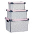 KIPIT Set Of 3 Plastic Storage Boxes 39x29x29x23.5 cm