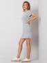 Фото #12 товара Платье трикотажное с открытой спиной и коротким рукавом в бело-голубую полоску - Factory Price