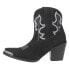 Фото #6 товара Dingo Joyride Embroidered Snip Toe Cowboy Booties Womens Black Casual Boots DI54