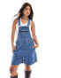 Фото #1 товара Noisy May denim short dungaress in mid wash