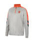 ფოტო #3 პროდუქტის Men's Gray and Orange Syracuse Orange Bushwood Fleece Quarter-Zip Jacket