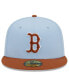 Фото #4 товара Men's Light Blue/Brown Boston Red Sox Spring Color Basic Two-Tone 59Fifty Fitted Hat