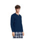 ფოტო #3 პროდუქტის Men's Knit Rib Pajama Henley T-Shirt