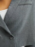Фото #3 товара Pretty Lavish cropped tailored blazer co-ord in grey melange