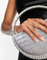 Фото #4 товара Public Desire The Alessia jewel clutch bag in silver croc