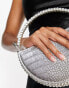 Фото #2 товара Public Desire The Alessia jewel clutch bag in silver croc