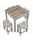 Фото #2 товара Industrial 5-Piece Dining Table Set with Bar Stools