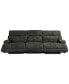 Фото #7 товара Sebaston 3-Pc. Fabric Sofa with 3 Power Motion Recliners, Created for Macy's