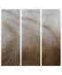 Фото #10 товара Gold Waves 3-Piece Textured Metallic Hand Painted Wall Art Set by Martin Edwards, 60" x 20" x 1.5"