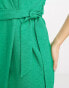 Фото #6 товара Closet London kimono wrap midi dress in vibrant green