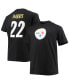 Фото #1 товара Men's Najee Harris Black Pittsburgh Steelers Big and Tall Player Name and Number T-shirt