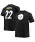 Men's Najee Harris Black Pittsburgh Steelers Big and Tall Player Name and Number T-shirt Черный, 2xB - фото #1