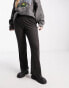 Фото #1 товара Noisy May Curve ribbed flared trousers in charcoal grey marl