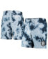 ფოტო #2 პროდუქტის Men's Blue Brooklyn Nets Fleece Tie-Dye Shorts